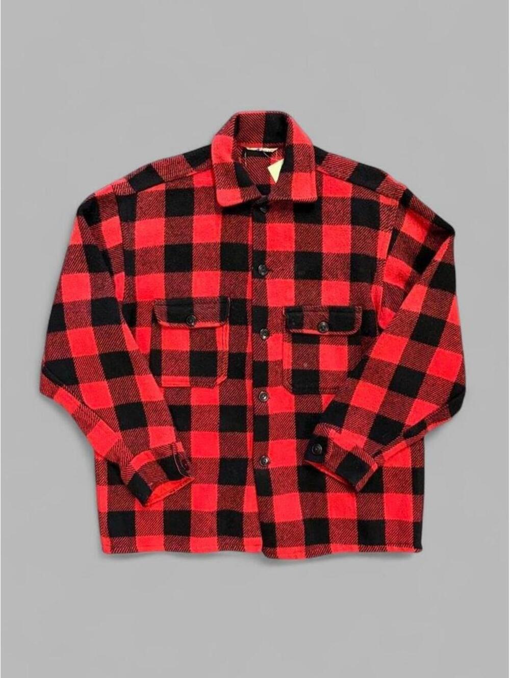 1950s Regent Wool Plaid Button Up